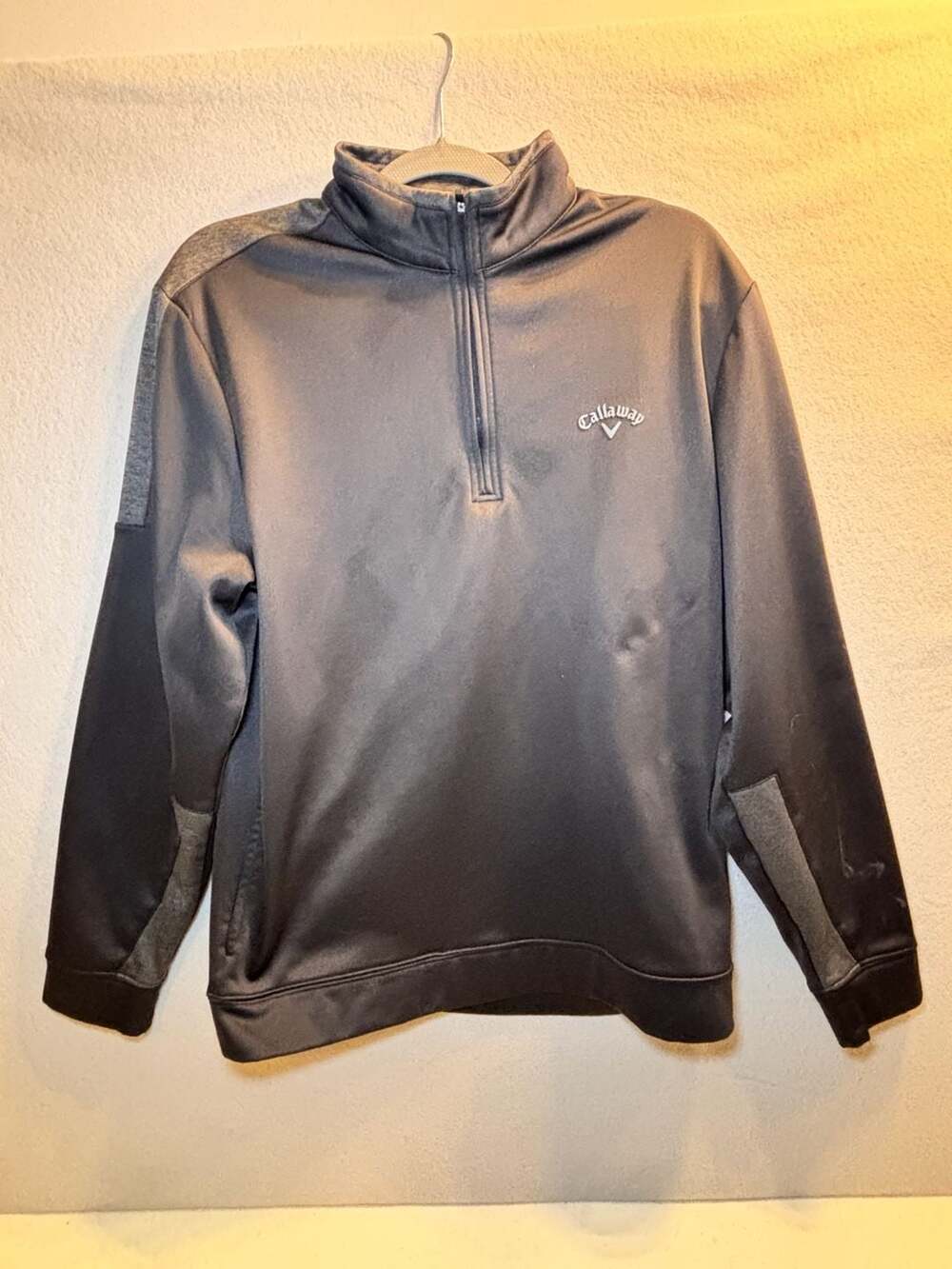 Callaway 1/4 Zip Pullover Size M Black Gray Golf Athletic